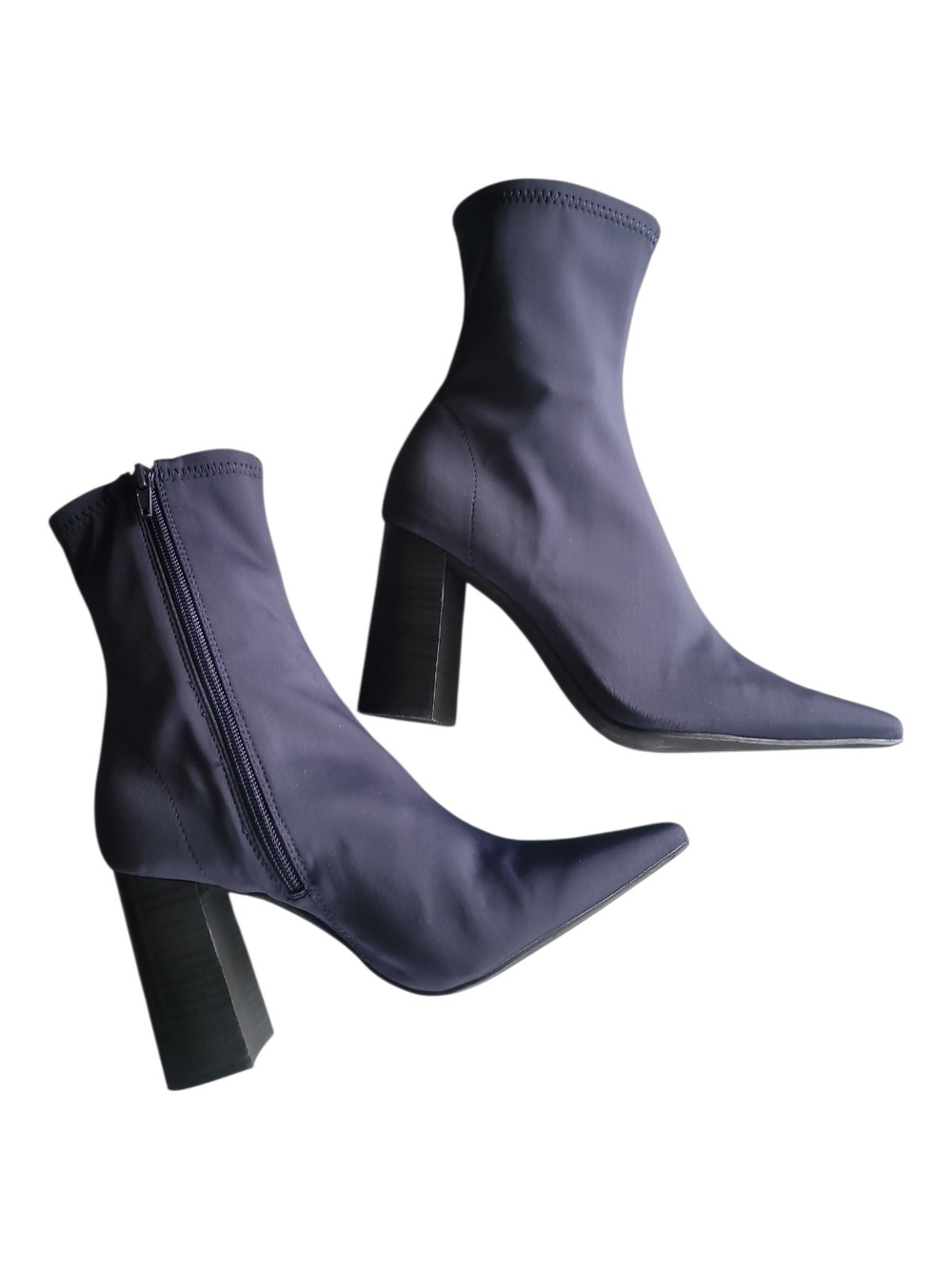 Jeffrey Campbell Navy Sock Ankle Booties 7.5 - Picture 1 of 9